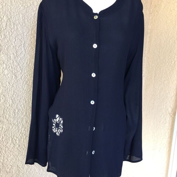 David Dart‎ Blouse/Tunic Navy Blue XL - Picture 1 of 4